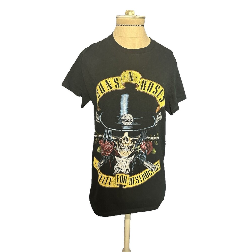 Guns N Roses T Shirt Classic Logo Black Size S
